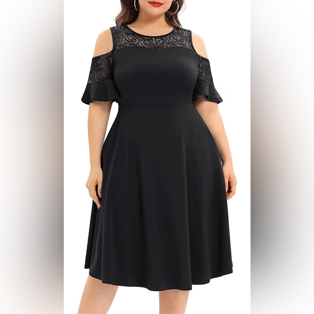 COPY - Black Cold Shoulder Dress
